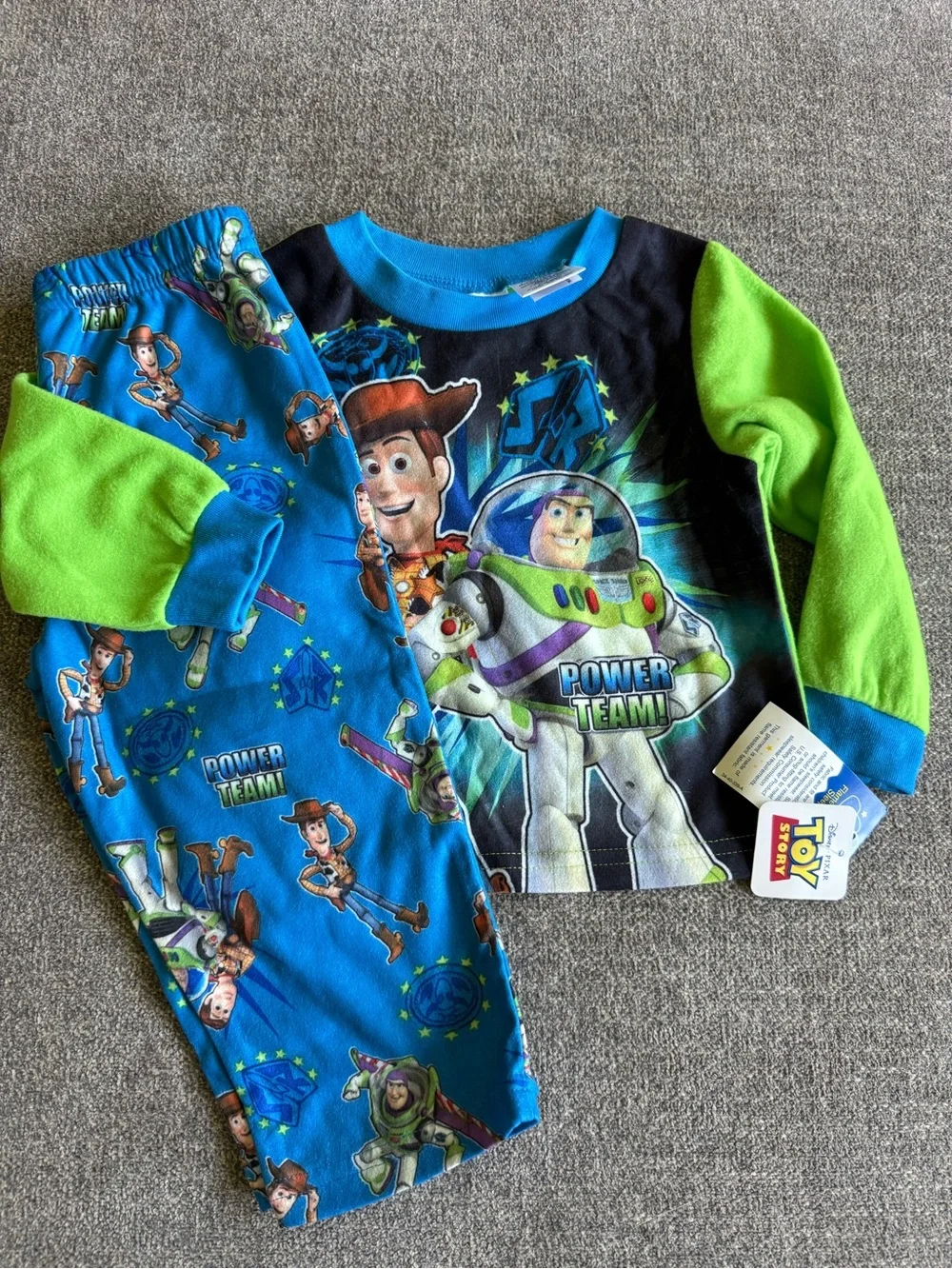 Disney Toy Story Kids Sleep Set - Bright Blue & Lime Green Accents